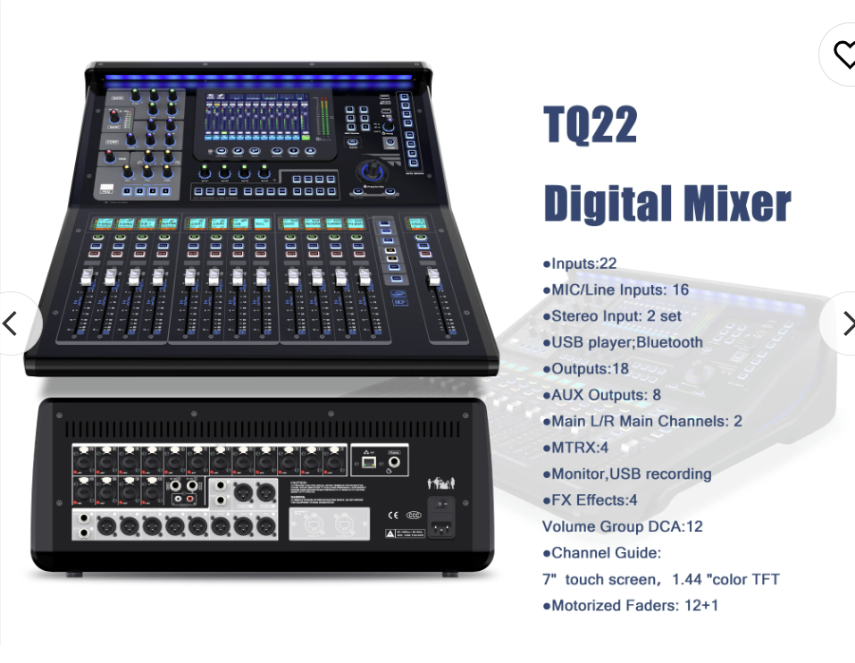 GAX-TQ22 22-INPUTS DIGITAL AUDIO MIXING CONSOLE